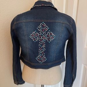 Women’s Studded Jean Jacket - M